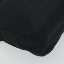 FENDI Shoulder Bag Nylon Black Silver Auth 195365A-14