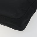 FENDI Shoulder Bag Nylon Black Silver Auth 195365A-15