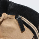 FENDI Shoulder Bag Nylon Black Silver Auth 195365A-21