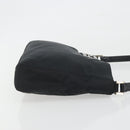 FENDI Shoulder Bag Nylon Black Silver Auth 195365A-3