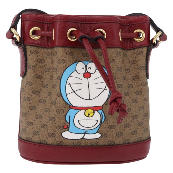 GUCCI Micro GG Supreme Fujiko Pro Bag PVC Beige Gold 647801 Auth 195367M
