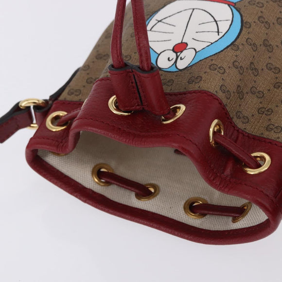 GUCCI Micro GG Supreme Fujiko Pro Bag PVC Beige Gold 647801 Auth 195367M