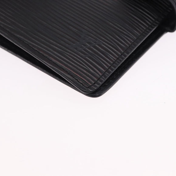 LOUIS VUITTON Epi Agenda PM Day Planner Cover Black R20052 LV Auth 195368