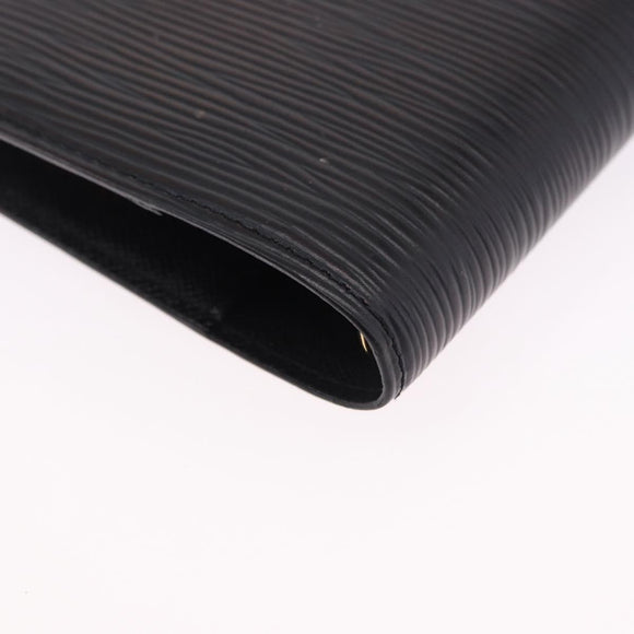LOUIS VUITTON Epi Agenda PM Day Planner Cover Black R20052 LV Auth 195368