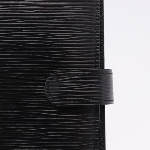 LOUIS VUITTON Epi Agenda PM Day Planner Cover Black R20052 LV Auth 195368