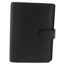 LOUIS VUITTON Epi Agenda PM Day Planner Cover Black R20052 LV Auth 195368-13