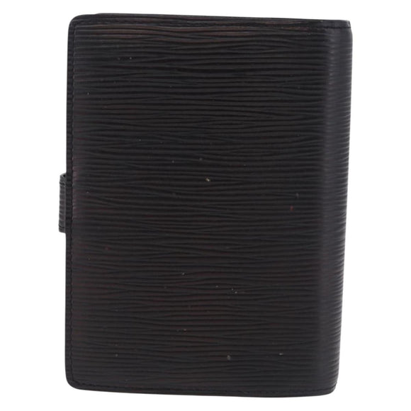 LOUIS VUITTON Epi Agenda PM Day Planner Cover Black R20052 LV Auth 195368