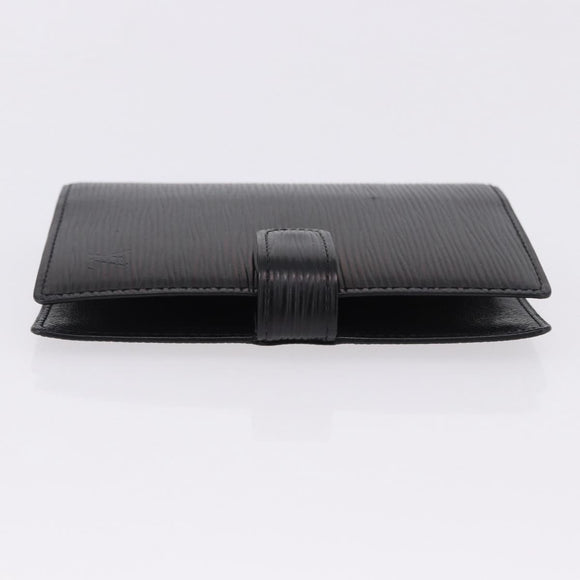 LOUIS VUITTON Epi Agenda PM Day Planner Cover Black R20052 LV Auth 195368