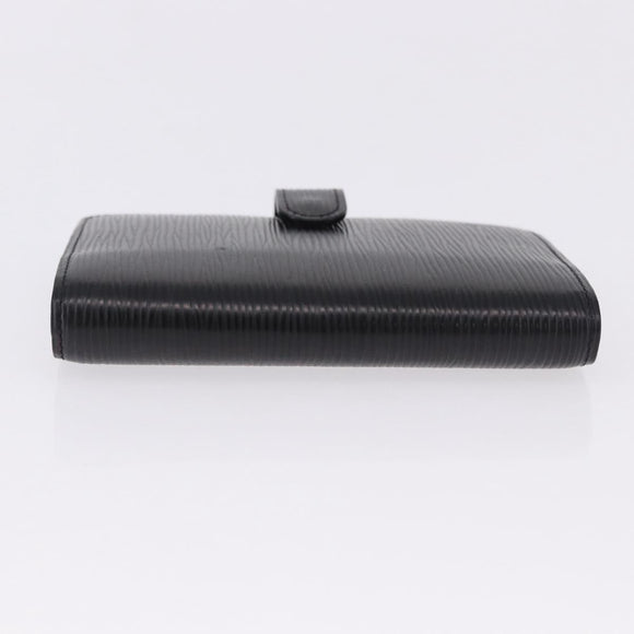 LOUIS VUITTON Epi Agenda PM Day Planner Cover Black R20052 LV Auth 195368