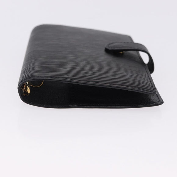 LOUIS VUITTON Epi Agenda PM Day Planner Cover Black R20052 LV Auth 195368