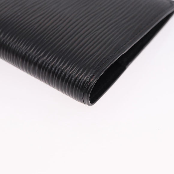 LOUIS VUITTON Epi Agenda PM Day Planner Cover Black R20052 LV Auth 195368