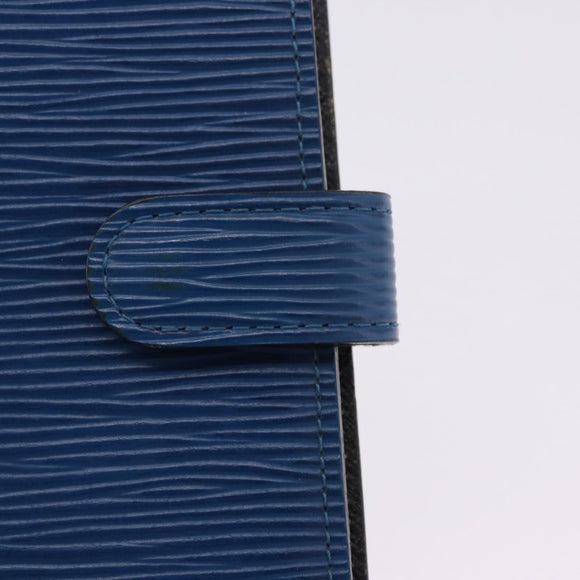 LOUIS VUITTON Epi Agenda PM Day Planner Cover Blue R20055 LV Auth 195369