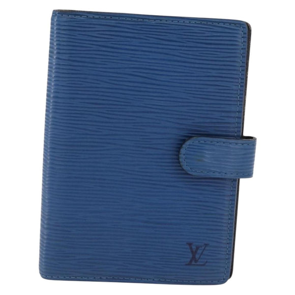 LOUIS VUITTON Epi Agenda PM Day Planner Cover Blue R20055 LV Auth 195369