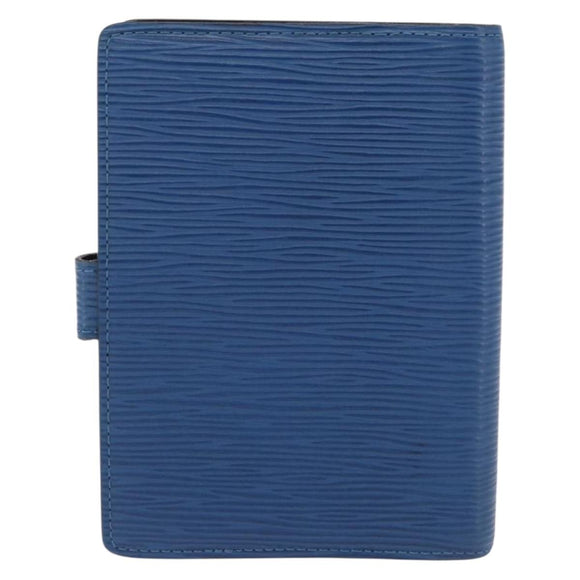 LOUIS VUITTON Epi Agenda PM Day Planner Cover Blue R20055 LV Auth 195369