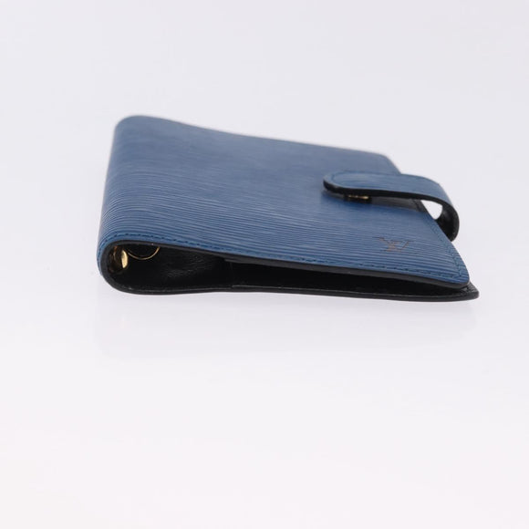 LOUIS VUITTON Epi Agenda PM Day Planner Cover Blue R20055 LV Auth 195369