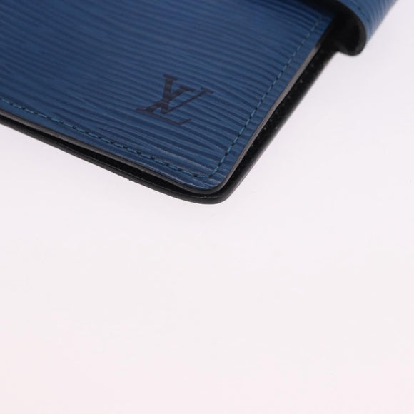 LOUIS VUITTON Epi Agenda PM Day Planner Cover Blue R20055 LV Auth 195369