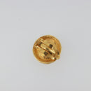 CHANEL Earring Metal Gold Tone Blue CC Auth 195370-3