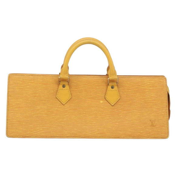 LOUIS VUITTON Epi Sac Triangle Hand Bag Yellow M52099 LV Auth 195374