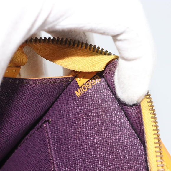 LOUIS VUITTON Epi Sac Triangle Hand Bag Yellow M52099 LV Auth 195374