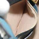 PRADA Tote Bag Leather Light Blue Gold Tone Auth 195376V-22