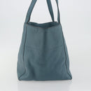 PRADA Tote Bag Leather Light Blue Gold Tone Auth 195376V-4