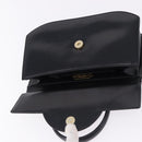 GIVENCHY Hand Bag Leather Black Gold Tone Auth 195382-10