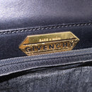 GIVENCHY Hand Bag Leather Black Gold Tone Auth 195382-18