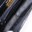 GIVENCHY Hand Bag Leather Black Gold Tone Auth 195382-11