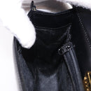 GIVENCHY Hand Bag Leather Black Gold Tone Auth 195382-20