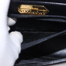 GIVENCHY Hand Bag Leather Black Gold Tone Auth 195382-12