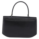 GIVENCHY Hand Bag Leather Black Gold Tone Auth 195382-2