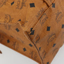 MCM Vicetos Tote Bag PVC Leather Brown Gold Tone Auth 195383-16