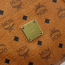 MCM Vicetos Tote Bag PVC Leather Brown Gold Tone Auth 195383-12