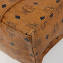 MCM Vicetos Tote Bag PVC Leather Brown Gold Tone Auth 195384-14