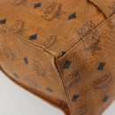 MCM Vicetos Tote Bag PVC Leather Brown Gold Tone Auth 195384-15
