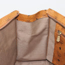 MCM Vicetos Tote Bag PVC Leather Brown Gold Tone Auth 195384-19