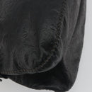 Salvatore Ferragamo Gancini Tote Bag Leather Black Silver Auth 195388A-13