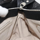 Salvatore Ferragamo Gancini Tote Bag Leather Black Silver Auth 195388A-18