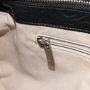 Salvatore Ferragamo Gancini Tote Bag Leather Black Silver Auth 195388A-20