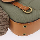 Christian Dior Street Chic Shoulder Bag Canvas Khaki Gold Tone Auth 195390SAV-14