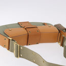 Christian Dior Street Chic Shoulder Bag Canvas Khaki Gold Tone Auth 195390SAV-6
