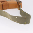 Christian Dior Street Chic Shoulder Bag Canvas Khaki Gold Tone Auth 195390SAV-7