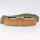 Christian Dior Street Chic Shoulder Bag Canvas Khaki Gold Tone Auth 195390SAV-5