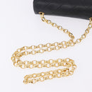 CHANEL Chain Mini Matelasse Shoulder Bag Lamb Skin Black Gold CC Auth 195391SAV-8