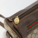 GUCCI GG Supreme Web Sherry Line Shoulder Bag PVC Beige 001 58 0918 Auth 195394-15