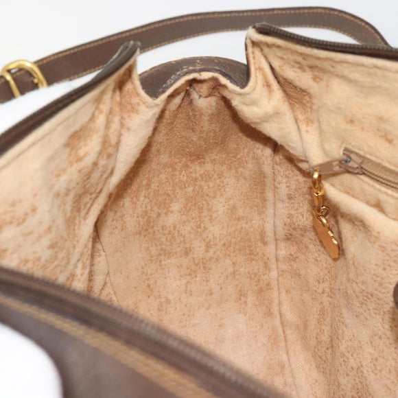 GUCCI GG Supreme Web Sherry Line Shoulder Bag PVC Beige 001 58 0918 Auth 195394