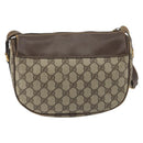 GUCCI GG Supreme Web Sherry Line Shoulder Bag PVC Beige 001 58 0918 Auth 195394-3