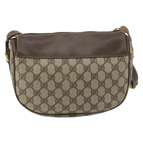 GUCCI GG Supreme Web Sherry Line Shoulder Bag PVC Beige 001 58 0918 Auth 195394