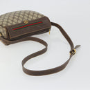 GUCCI GG Supreme Web Sherry Line Shoulder Bag PVC Beige 001 58 0918 Auth 195394-7