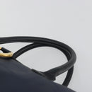 Christian Dior Trotter Boston Bag PVC Leather Navy Gold Tone Auth 195399A-8